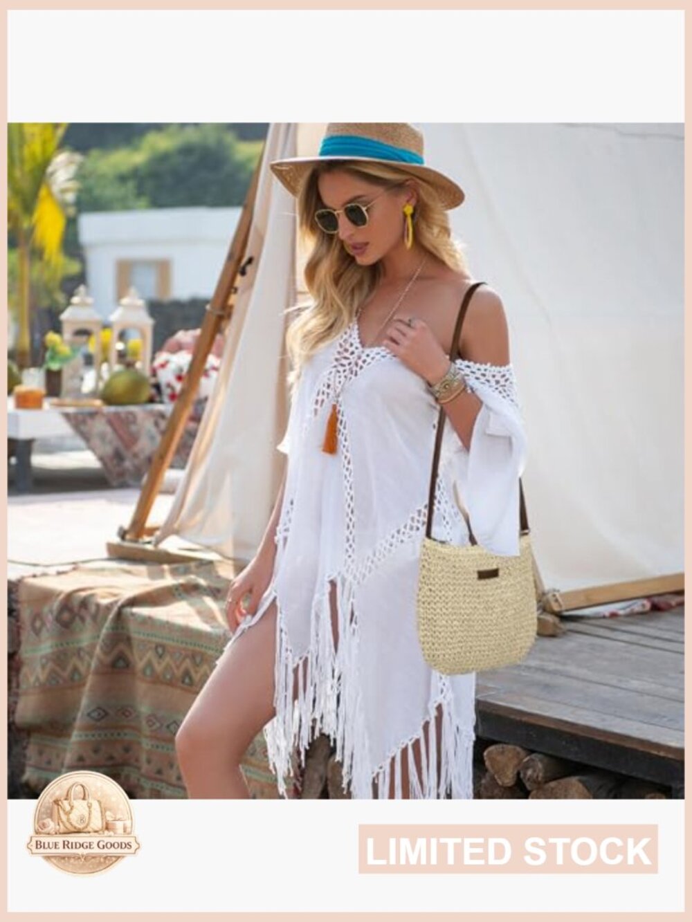 Handwoven Straw Crossbody Bag Natural Summer Beach Shoulder Purse - Picture 3 of 6